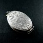 5pcs 20x30mm antiqued silver plated brass bird flower engraved vintage style oval photo locket pendant charm DIY 1123013