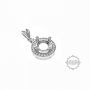 1Pcs 5-9MM Round Prong Bezel Settings For Gems Cz Stone Solid 925 Sterling Silver DIY Pendant Charm Tray 1411213