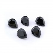 5Pcs Pear Black Spinel Faceted Cut Loose Gemstone Natural Semi Precious Stone DIY Jewelry Supplies 4150007