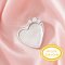Keepsake Breast Milk Resin Heart Bezel Pendant Settings,Solid 925 Sterling Silver Pendant Charm,Moissanite Art Deco DIY Pendant Supplies 1431434