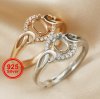 4x6MM Oval Prong Ring Settings Rose Gold Plated Solid 925 Sterling Silver Ring Bezel DIY Supplies for Gemstone 1224121