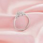 4x6MM Halo Pear Prong Ring Settings,Solid 14K 18K Gold Ring With Two Sides Moissanite Stones,DIY Ring Supplies For Gemstone 1295098