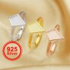 7x10MM Keepsake Breast Milk Resin Kite Shape Ring Settings,Solid Back Kite Bezel Ring For Resin,Solid 925 Sterling Silver Rose Gold Plated Ring,DIY Ring Supplies 1294604