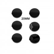 6Pcs 20MM Gun Black Round Cuff Button Cover Cuff Links For Wedding Formal Shirt 6600086-3B