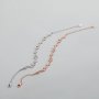 1Pcs 6MM 4 Stones Flower Leaf Solid 925 Sterling Silver Rose Gold Round 4 Prongs Gemstone DIY Bracelet Prong Bezel Settings 1900219