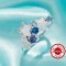 Keepsake Breast Milk Resin Star Bezel Ring Settings,Solid 925 Sterling Silver Ring,Color CZ Stone Art Deco Solid Back Ring,DIY Ring Supplies 1295040-1