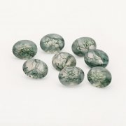 1Pcs 7x9MM Green Moss Agate Oval Faceted Nature Stone,Semi-precious Gemstone,Unique Gemstone,DIY Jewelry Supplies 4120143