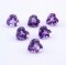 1Pcs Heart Purple Amethyst February Birthstone Faceted Cut Loose Gemstone Nature Semi Precious Stone DIY Jewelry Supplies 4130015