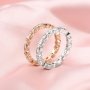 Dainty Moissanite Diamond April Birthstone Stackable Ring Wedding Engagement Band Antiqued Marquise Eternity Ring Rose Gold Plated Solid 925 Sterling Silver 1294253
