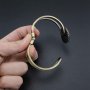 1Pcs Vintage Style Brass Bronze 25-30MM Round Bezel Bracelet Bangle Settings DIY Supplies 58MM Diameter 1900236