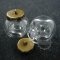 6pcs round vintage style bronze bulb vial glass bottle with 25mm open mouth DIY pendant charm supplies 1810425