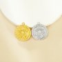 Stainless Steel Round Eye Pendant Charm,Vintage Stainless Steel Eye Pendant,Gold Plated Pendant,DIY Pendant Supplies 1411425