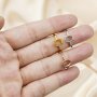 1Pcs 6x8MM Oval Prong Ring Settings Adjustable Vinatge Style Gold Plated Solid 925 Sterling Silver Bezel Tray for Gemstone 1224049