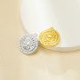 Stainless Steel Round Eye Pendant Charm,Vintage Stainless Steel Eye Pendant,Gold Plated Pendant,DIY Pendant Supplies 1411425