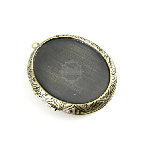 5pcs 30*40MM setting size vintage brass bronze oval locket pendant,photolocket1121031 - Click Image to Close