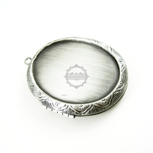 5Pcs 30x40MM setting size vintage brass antiqued silver oval locket pendant,photolocket,photo locket1 123005 - Click Image to Close