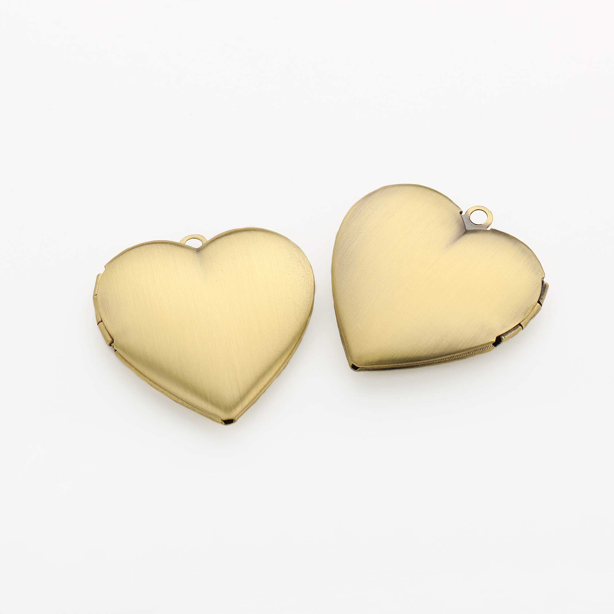 5pcs 28MM Plain Heart Photo Locket,Vintage Style Bronze Plated Brass Heart Pendant,Memory Gift,DIY Pendant Charm Supplies 1130007 - Click Image to Close