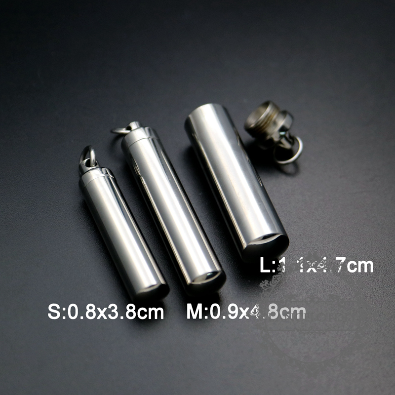 3pcs 9x48mm 316L stainless steel perfume tube box screw top wish vial pendant charm DIY jewelry supplies 1162001-2 - Click Image to Close