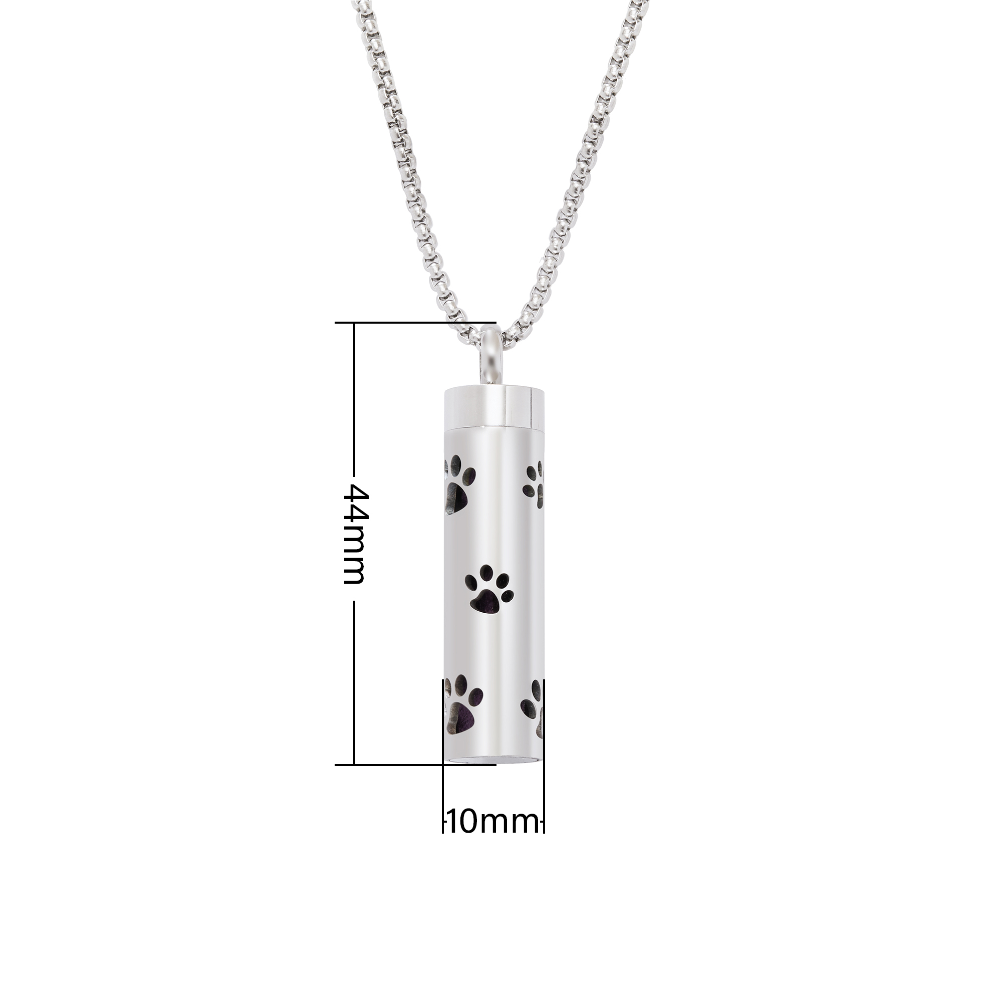 Hollow Dog Paw Aroma Diffuser Pendnat Necklace Stainless Steel Perfume Diffuser with Sponge 1190074 - Click Image to Close