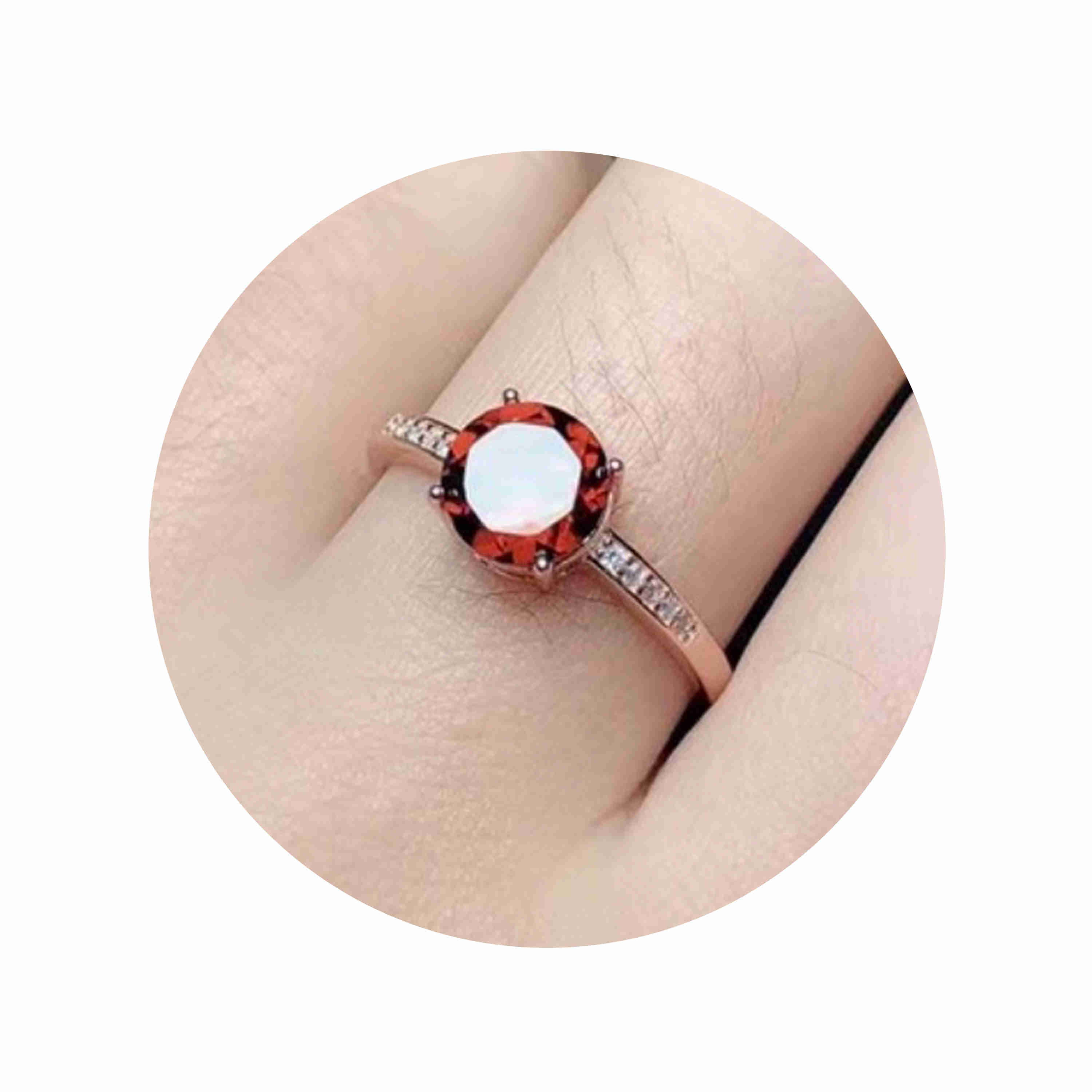 1Pcs 4-10MM Round Simple Rose Gold Silver Gems Cz Stone Prong Bezel Solid 925 Sterling Silver Adjustable Ring Settings 1210033 - Click Image to Close