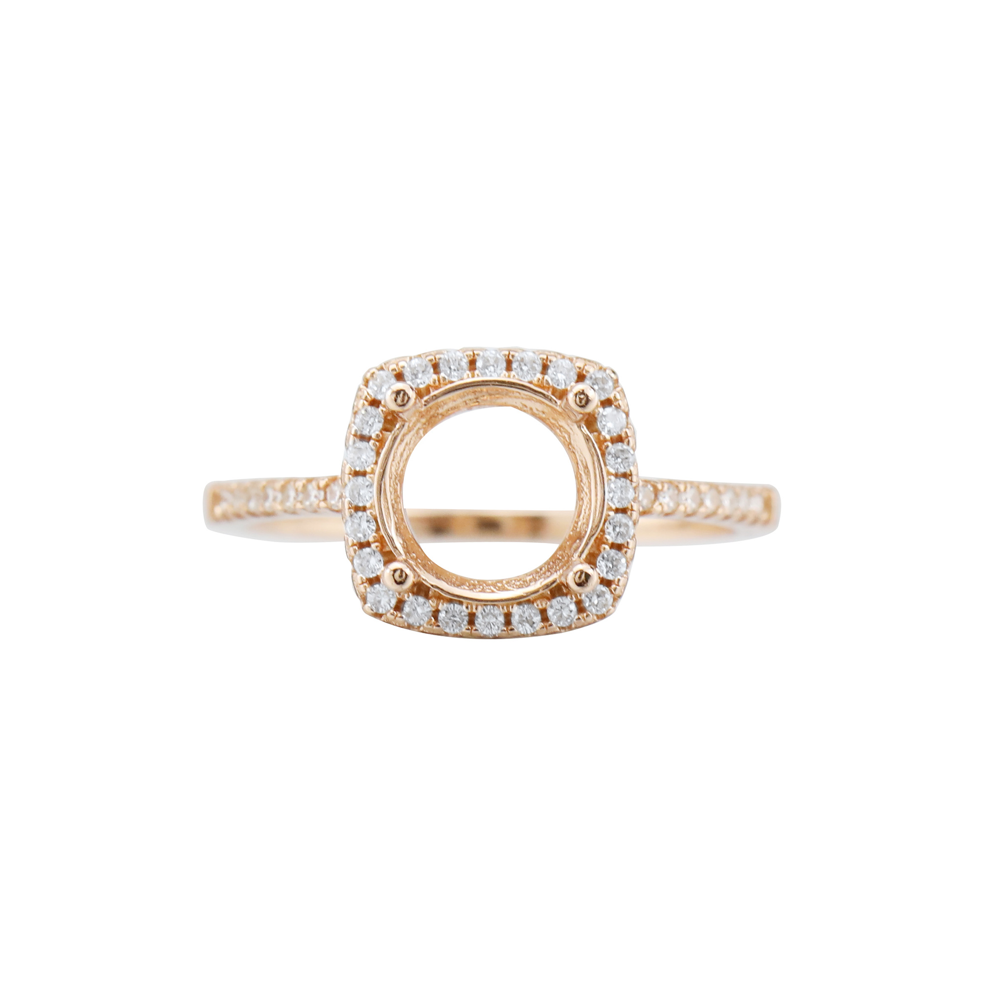 Keepsake Breast Milk Resin Round Halo Ring Settings Solid 14K Gold Ring with 1MM Birthstone Diamond Moissanite Sapphire DIY Prong Ring Bezel Supplies 1212079 - Click Image to Close
