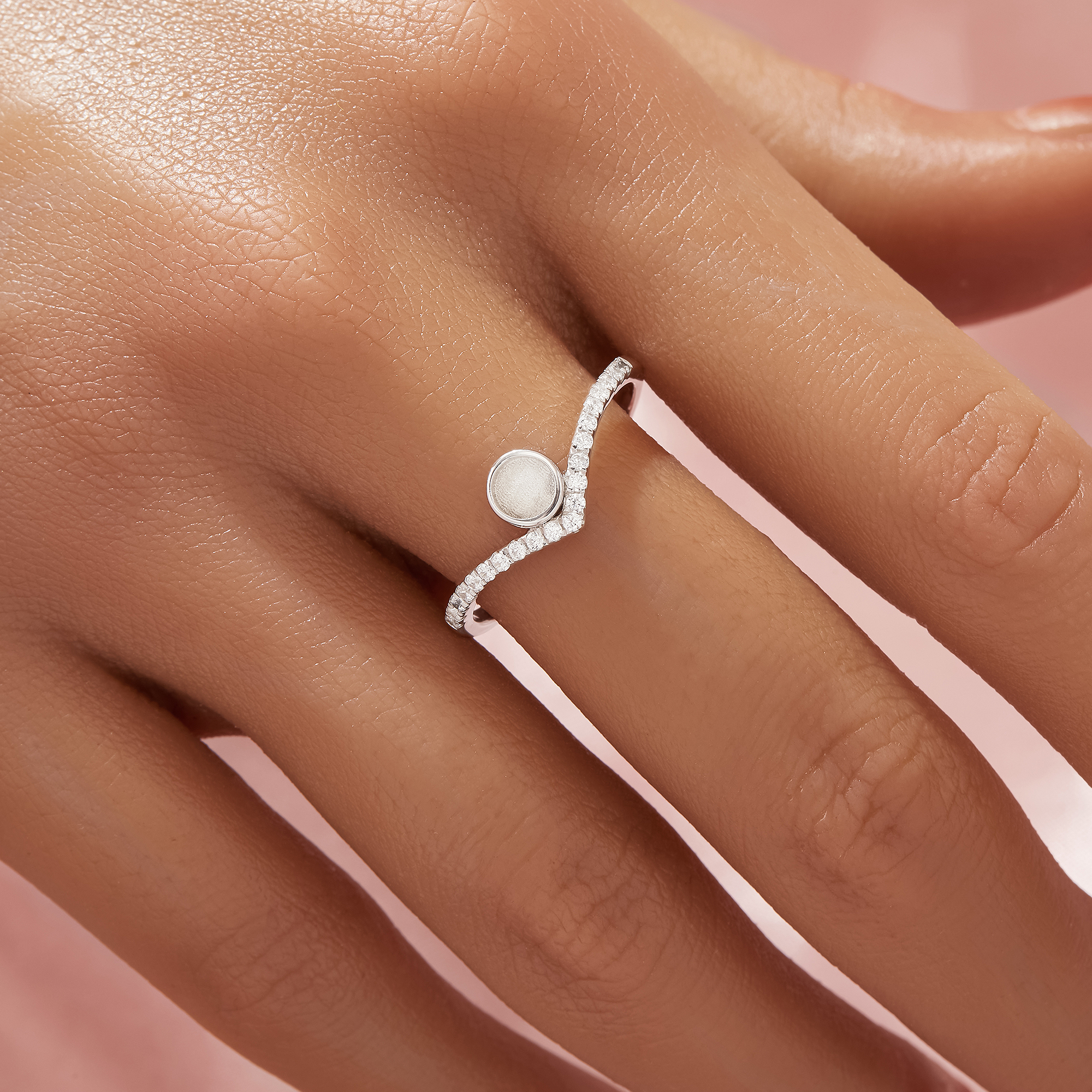 4MM Keepsake Breast Milk Resin Round Bezel Ring Settings,Curve Solid 925 Sterling Silver Ring,Vintage Styles Art Deco Ring,DIY Ring Supplies 1212120-1