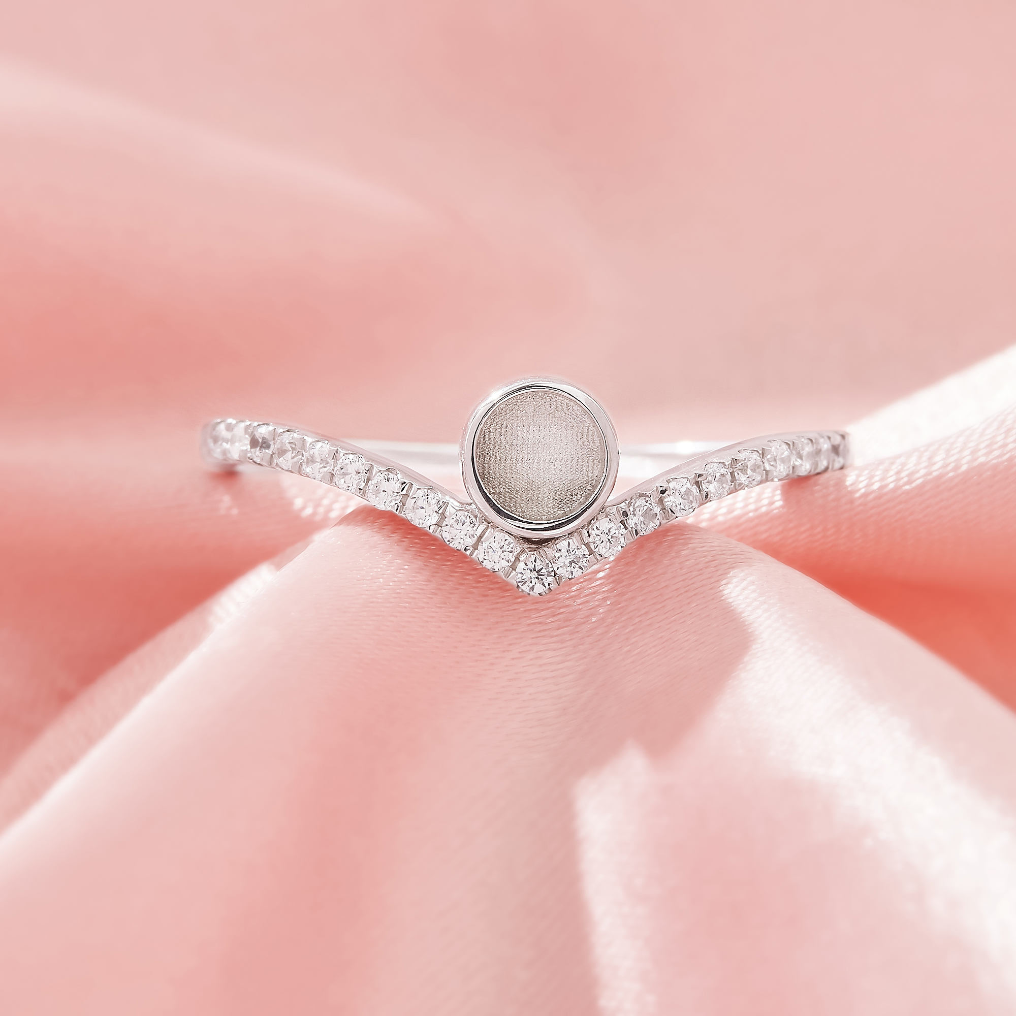 4MM Keepsake Breast Milk Resin Round Bezel Ring Settings,Curve Solid 925 Sterling Silver Ring,Vintage Styles Art Deco Ring,DIY Ring Supplies 1212120-1