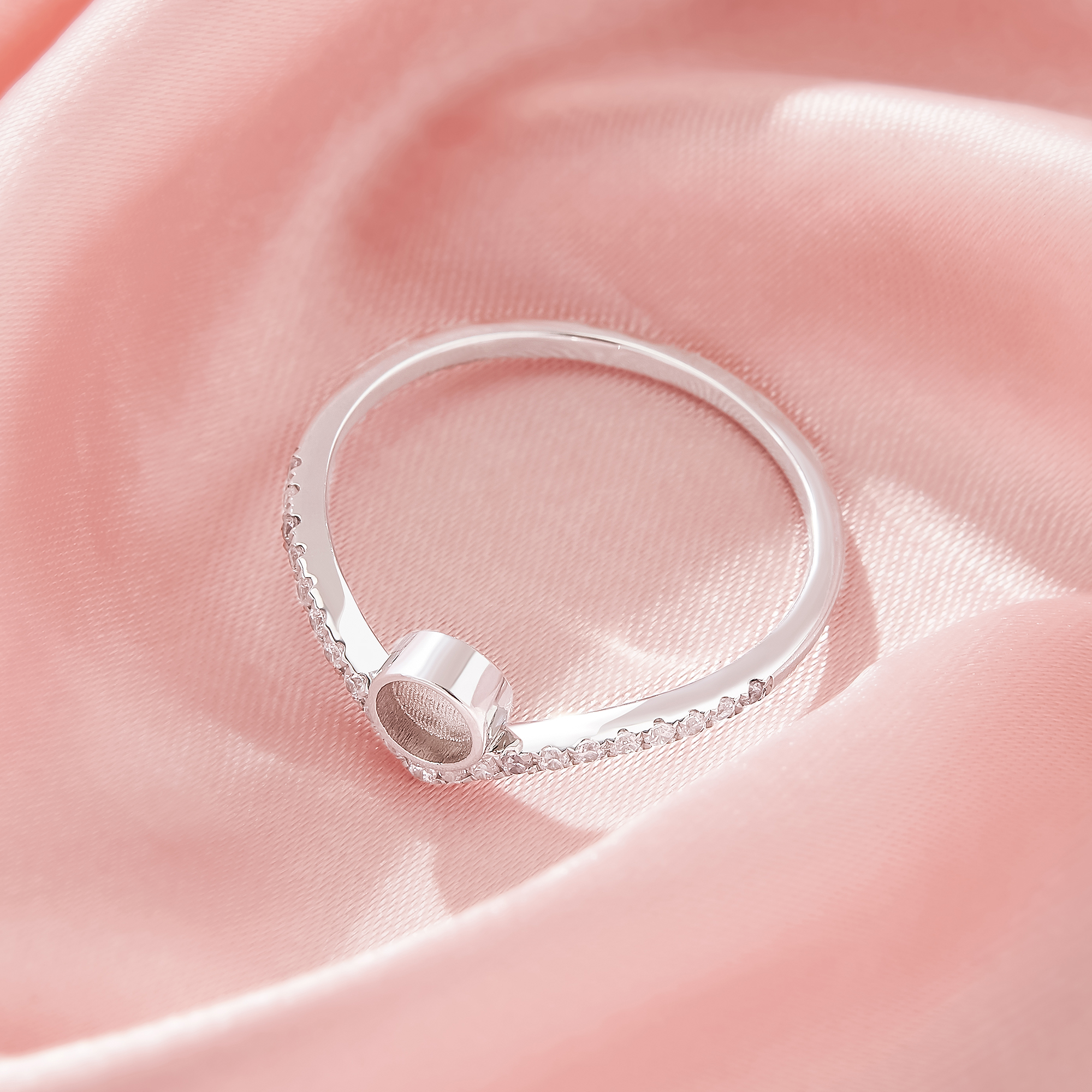 4MM Keepsake Breast Milk Resin Round Bezel Ring Settings,Curve Solid 925 Sterling Silver Ring,Vintage Styles Art Deco Ring,DIY Ring Supplies 1212120-1