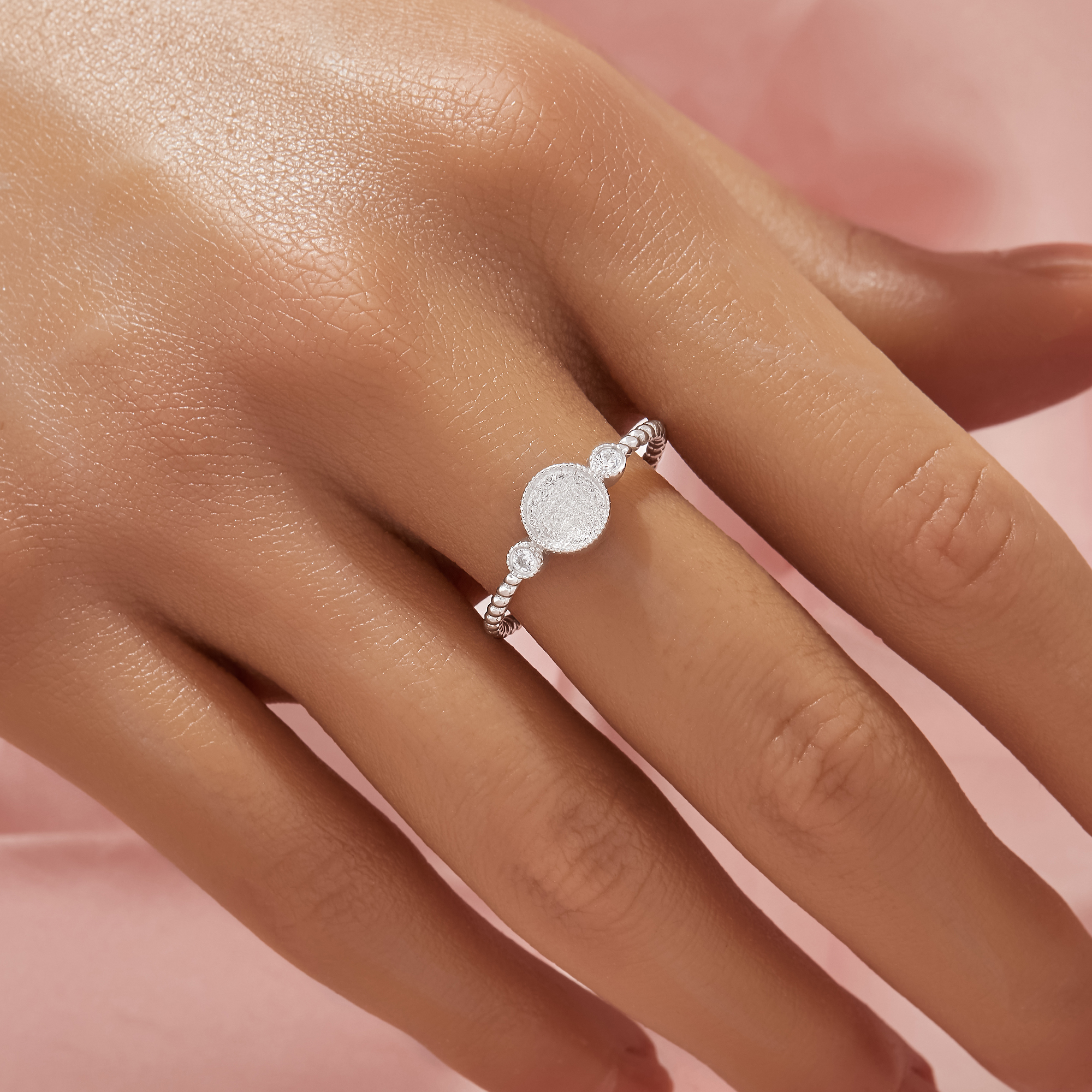 Keepsake Breast Milk Resin Round Ring Bezel Settings,Solid 925 Sterling Silver Ring With Two Side CZ Stones,Solid Back Ring,DIY Ring Supplies 1212129-1