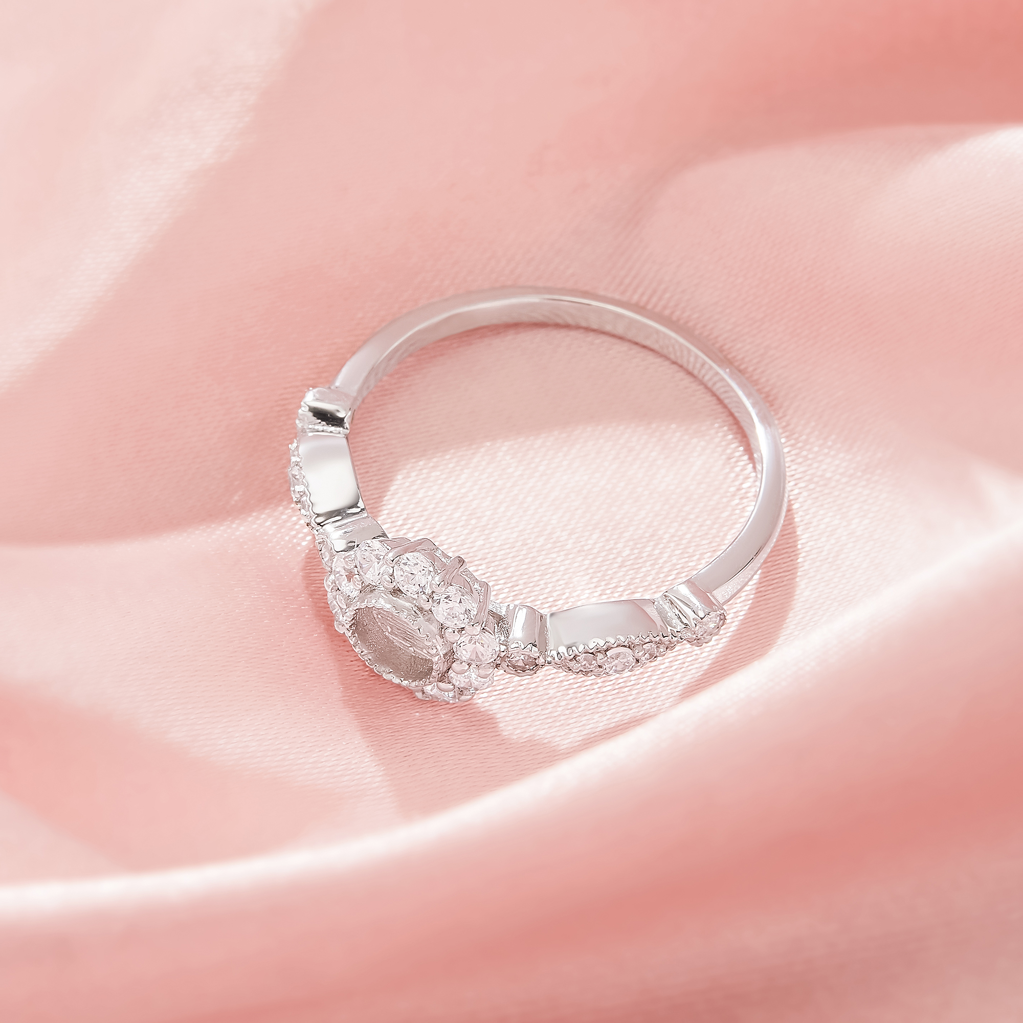 4MM Keepsake Breast Milk Resin Round Ring Bezel Settings,Halo Flower Solid 14K 18K Gold Ring,Solid Back Ring,DIY Ring Supplies For Gemstone 1212130 - Click Image to Close