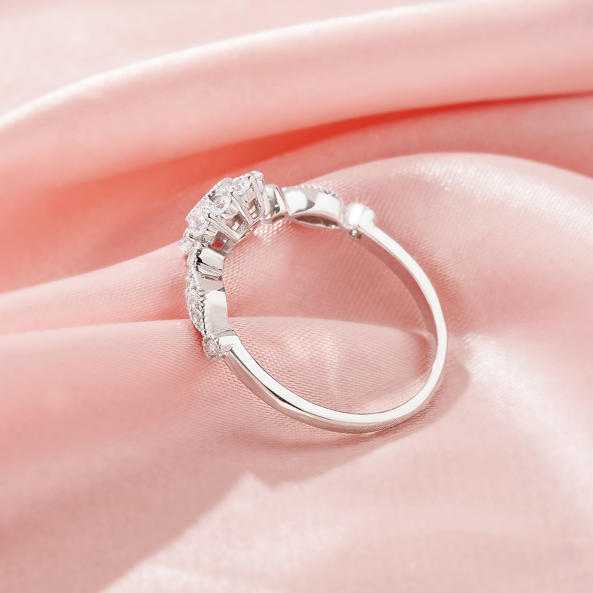 4MM Keepsake Breast Milk Resin Round Ring Bezel Settings,Halo Flower Solid 14K 18K Gold Ring,Solid Back Ring,DIY Ring Supplies For Gemstone 1212130 - Click Image to Close