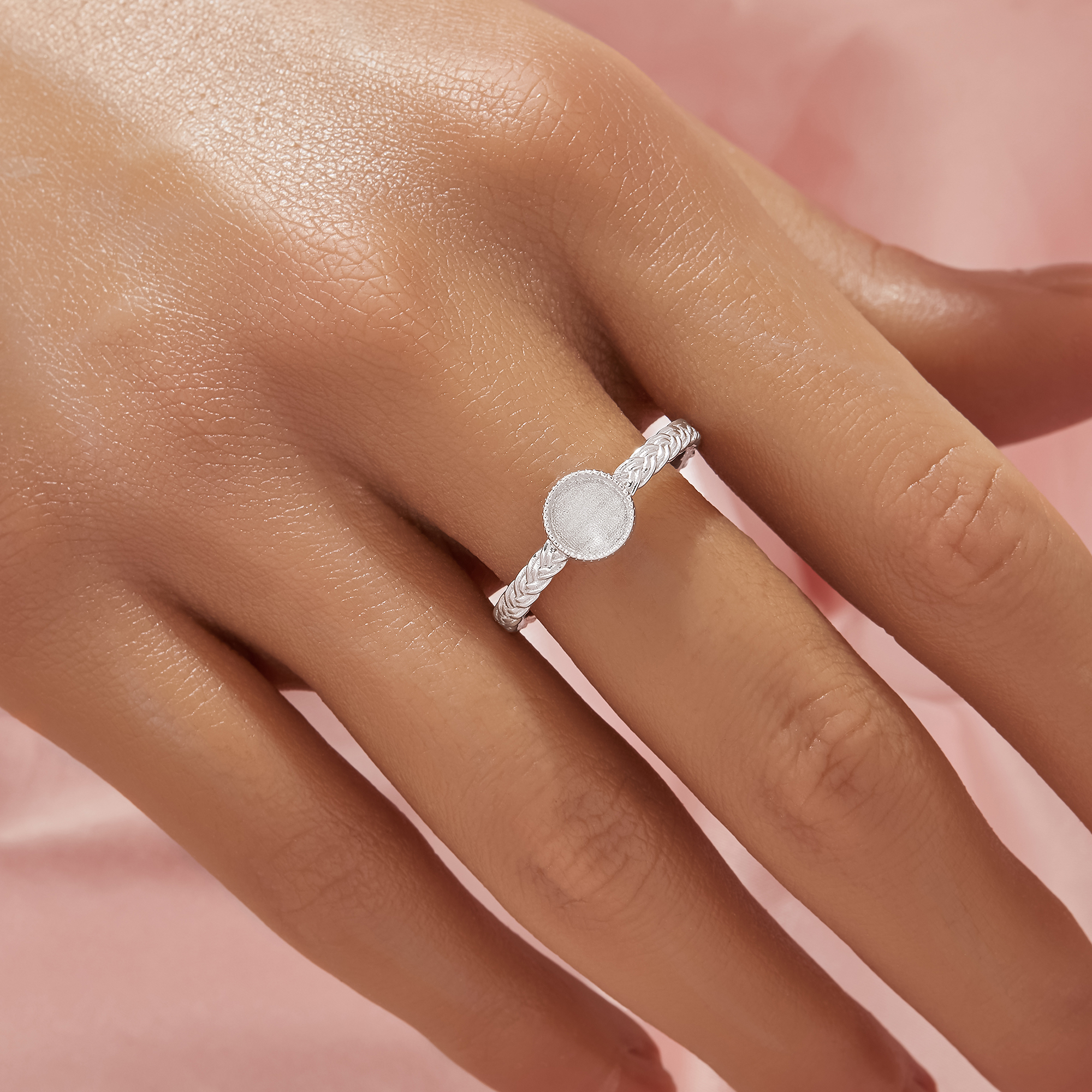 Keepsake Breast Milk Resin Round Ring Blank Settings,Solid 925 Sterling Silver Ring,Art Deco Solid Back Ring,DIY Ring Supplies For Gemstone 1212131-1