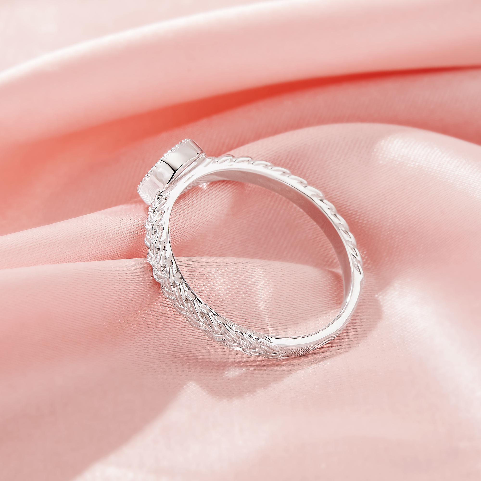 Keepsake Breast Milk Resin Round Ring Blank Settings,Solid 925 Sterling Silver Ring,Art Deco Solid Back Ring,DIY Ring Supplies For Gemstone 1212131-1