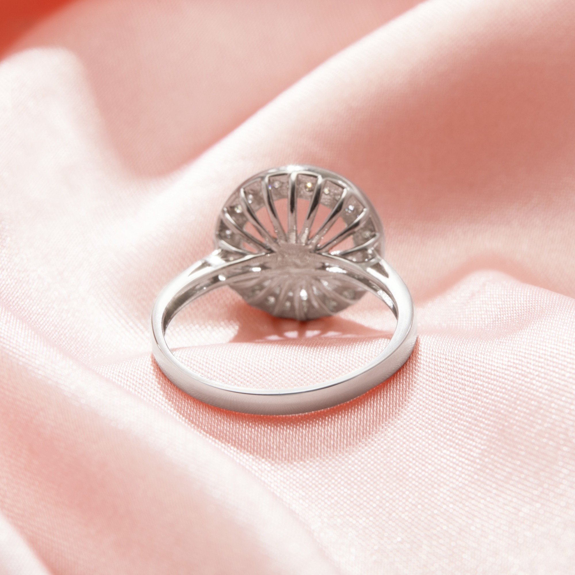 Round Pin Ring Settings For Half Drilled Pearl Bead,Solid 925 Sterling Silver Ring For Half Drilled Beads,Art Deco Round Ring,DIY Ring Supplies 1212133