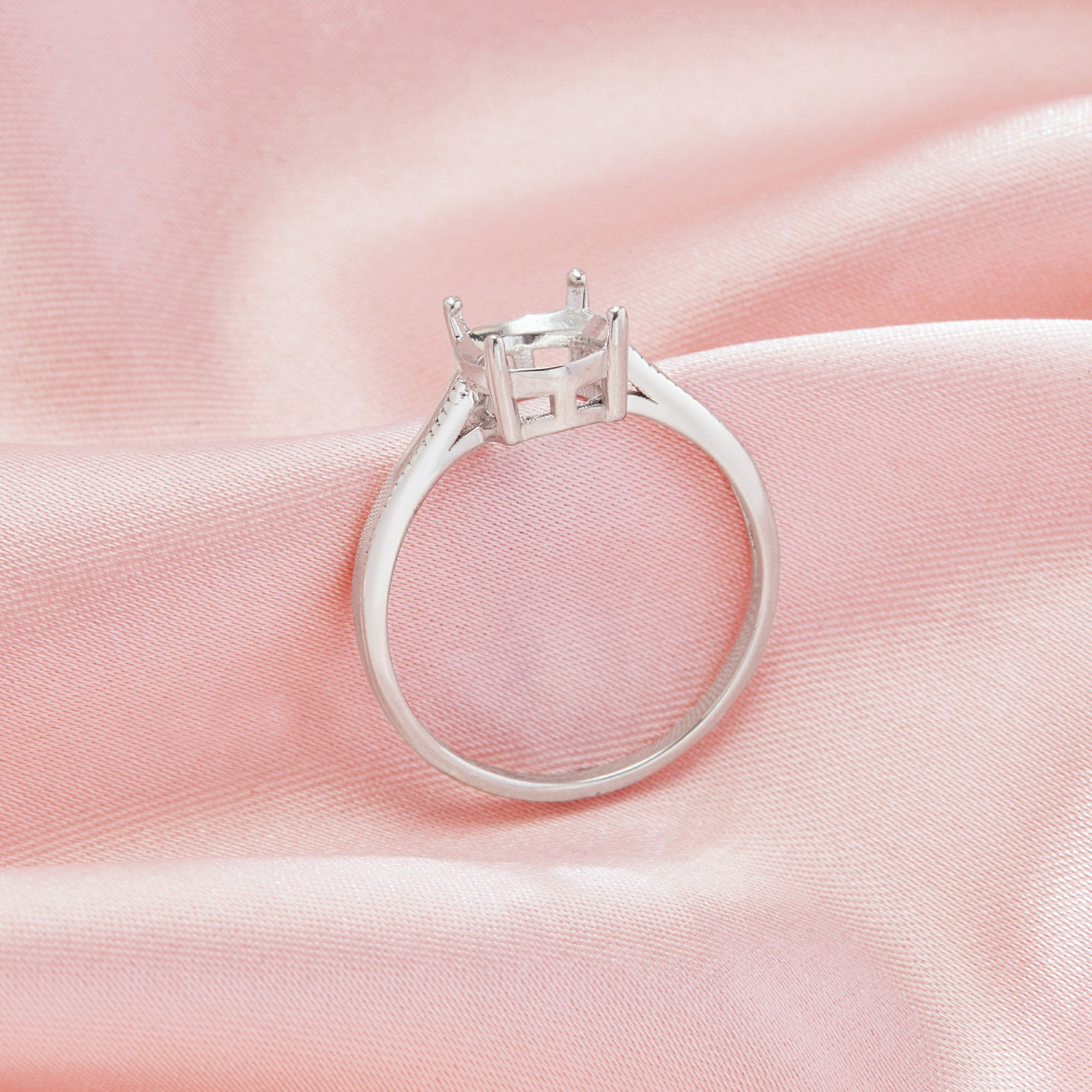 Minimalist Round Prong Ring Settings,Solid 14K 18K Gold Ring,Minimalist Round Ring,Simple Ring,DIY Ring Supplies For Gemstone 1212135 - Click Image to Close