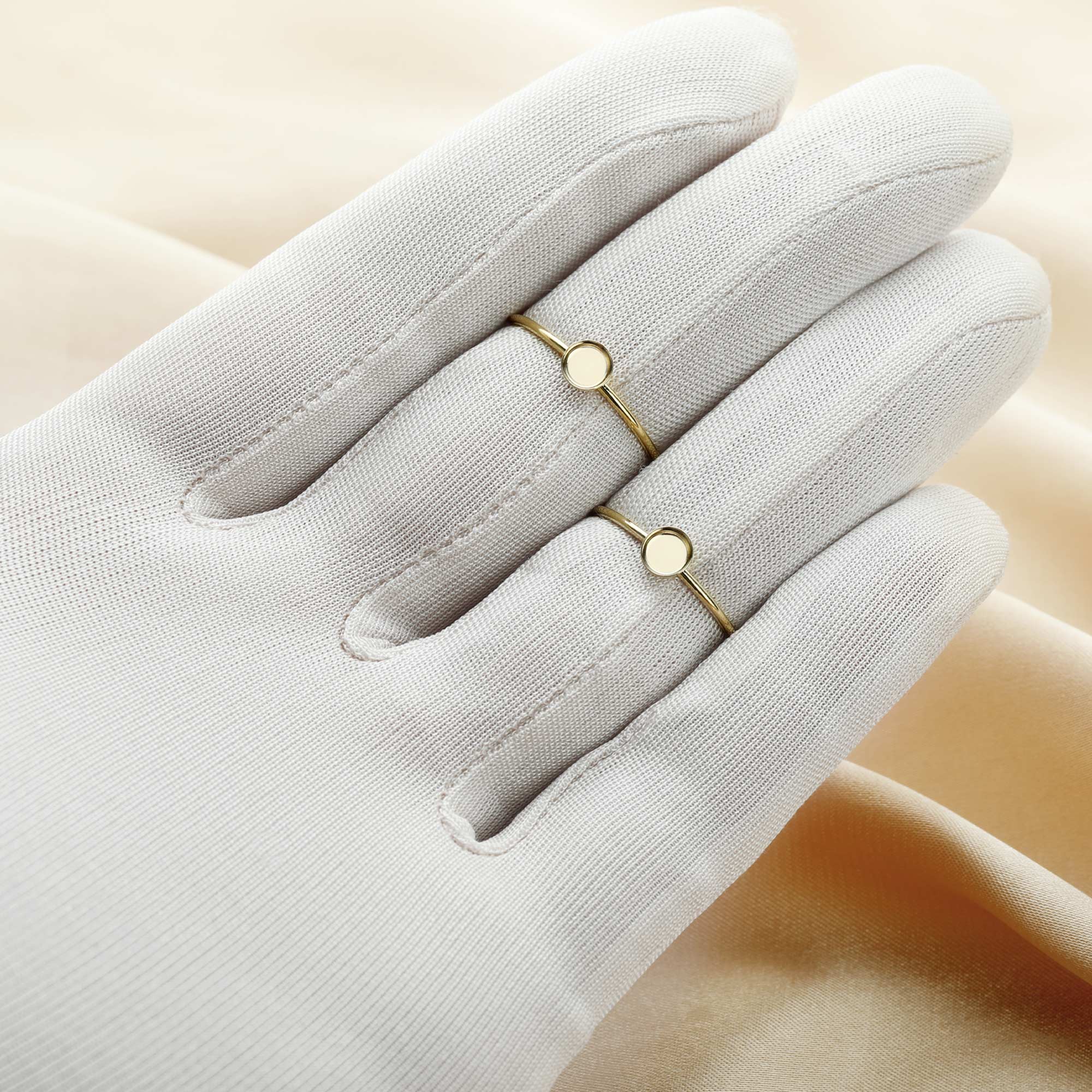 4MM Round Breast Milk Keepsake Resin Cup Ring Settings,14K Gold Filled Ring Bezel,Solid Back DIY Ring 1215038 - Click Image to Close