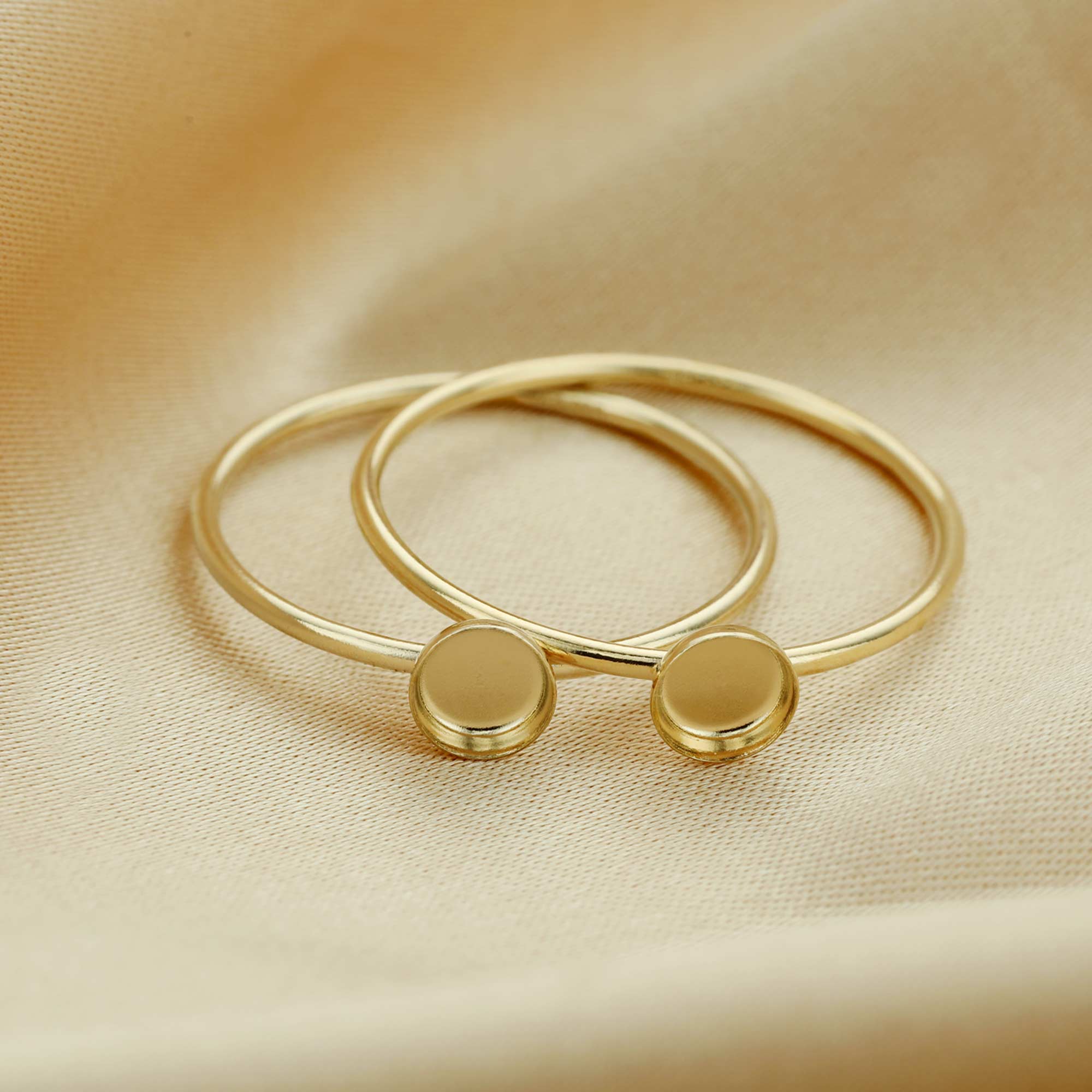 4MM Round Breast Milk Keepsake Resin Cup Ring Settings,14K Gold Filled Ring Bezel,Solid Back DIY Ring 1215038 - Click Image to Close