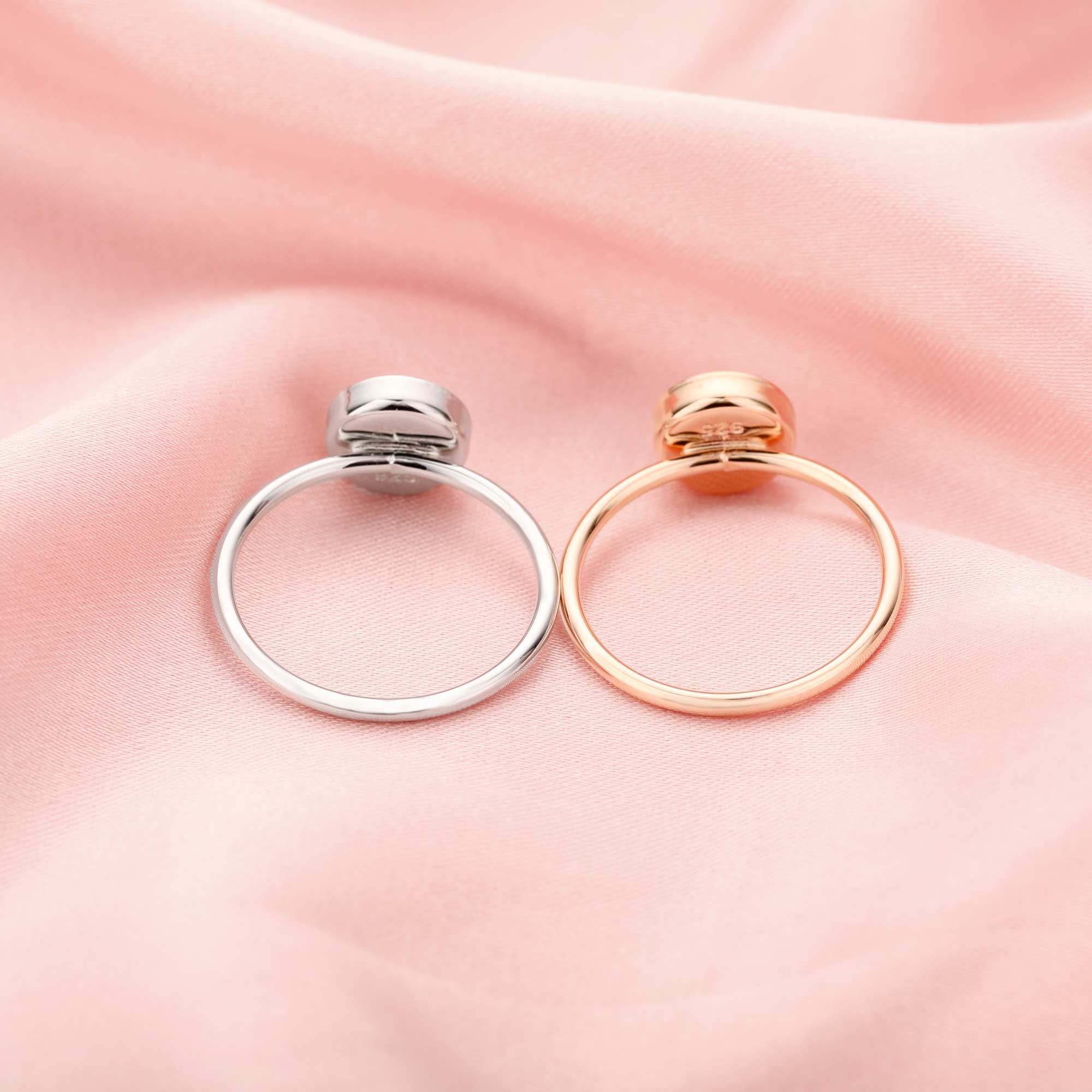 Round Breast Milk Keepsake Resin Ring Settings,Cup Bezel Ring,Solid 14K Gold Ring Bezel,Solid Back DIY Ring 1215041 - Click Image to Close