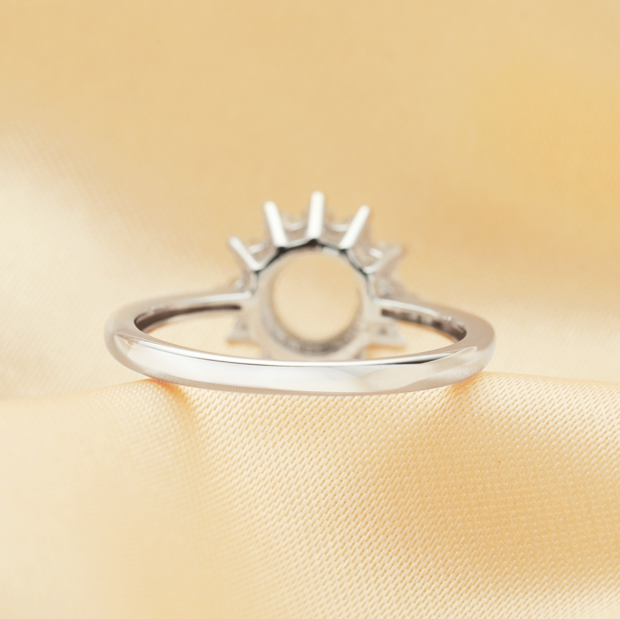 6MM/8MM Round Prong Ring Settings,Sun Flower Solid 925 Sterling Silver Rose Gold Plated Ring,Vintage Styles Ring,DIY Ring Bezel Supplies 1215068 - Click Image to Close