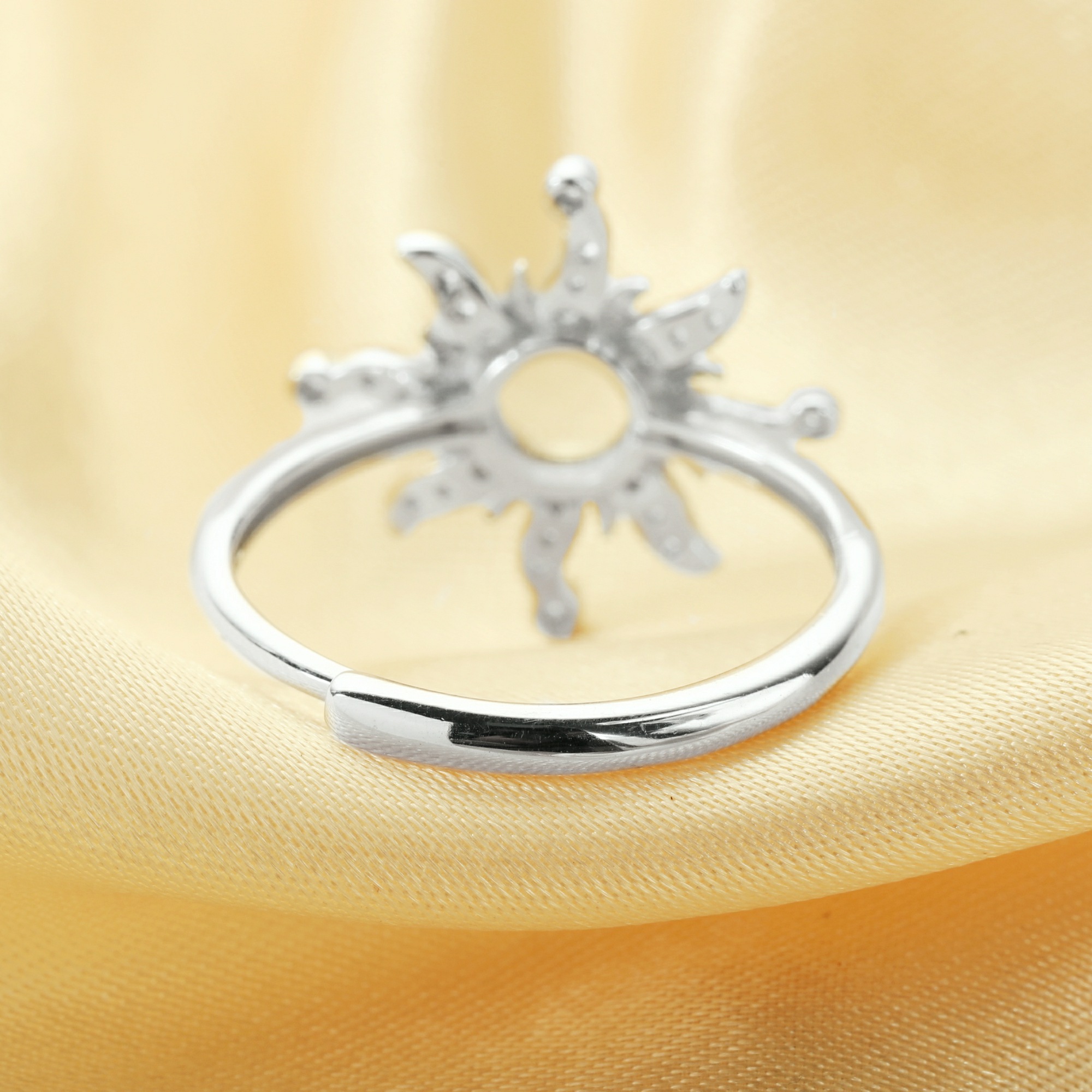5MM Round Bezel Ring Settings,Sun Solid 925 Sterling Silver Rose Gold Plated Ring,DIY Ring Bezel For Gemstone 1215072 - Click Image to Close