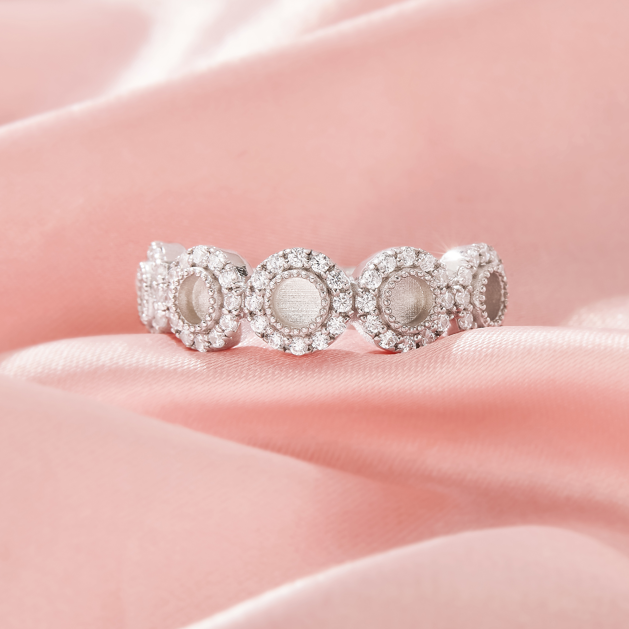 Keepsake Breast Milk Resin 3MM Round Bezel Ring Settings,Birthstone Solid 925 Sterling Silver Ring,DIY Ring Supplies 1215108-1