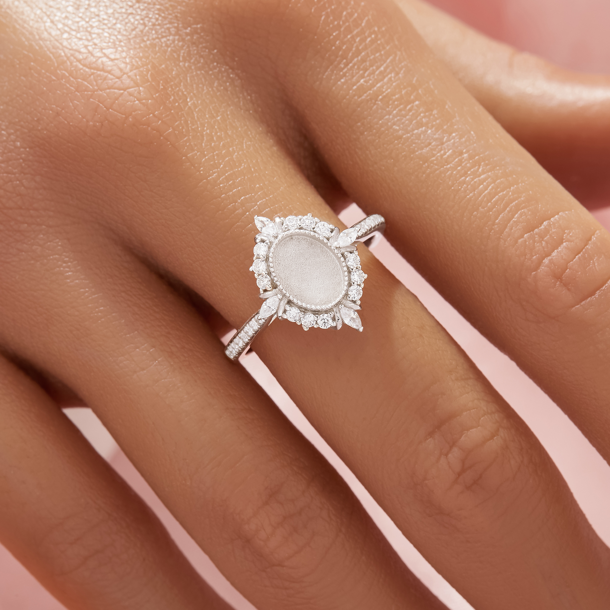 6x8MM Keepsake Breast Milk Resin Oval Bezel Ring Settings,Solid 925 Sterling Silver Ring,Vintage Styles Oval Ring,DIY Ring Supplies 1222126-1