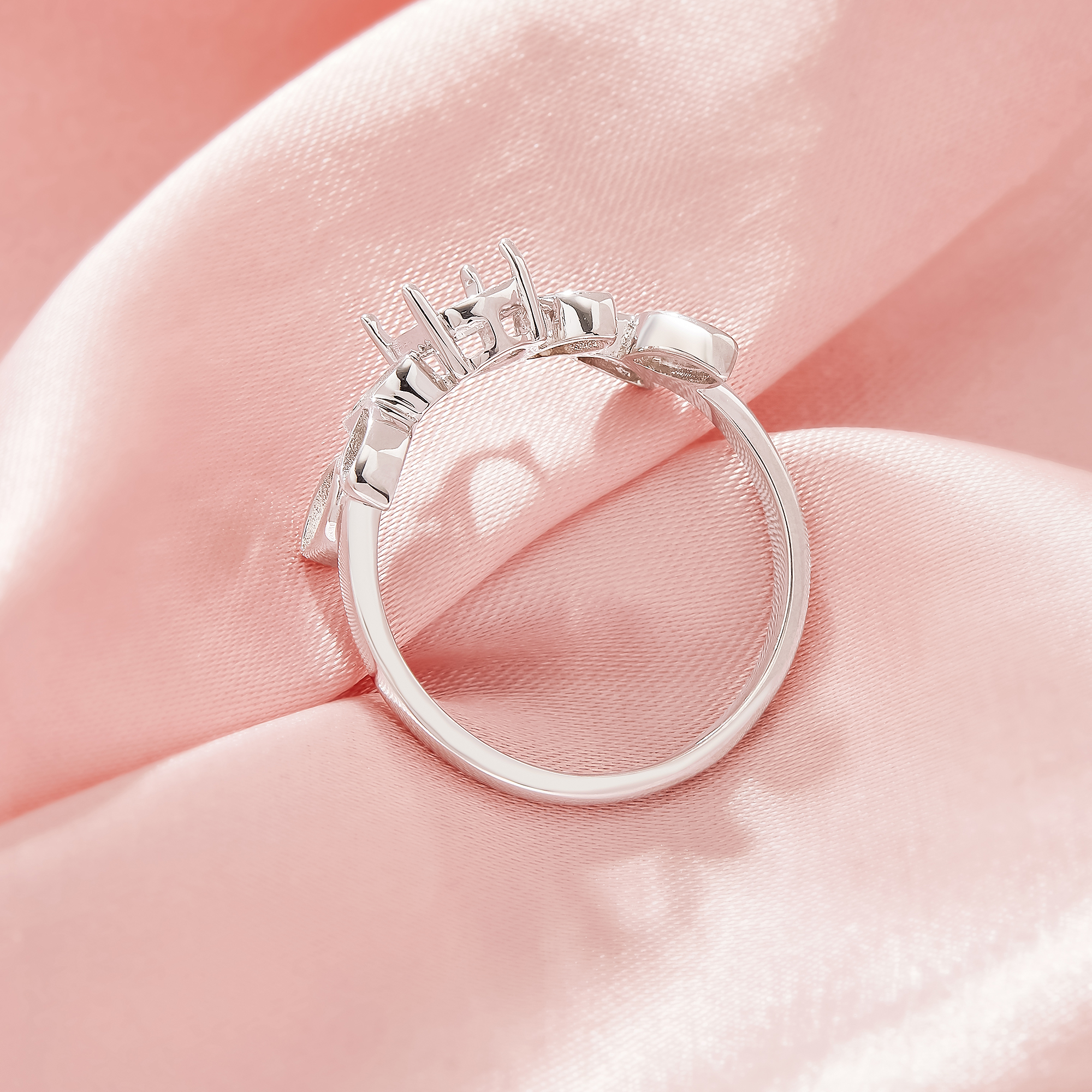 Oval Prong Ring Settings,Tree Branch Leaf Solid 925 Sterling SilverRing,Keepsake Breast Milk Resin Marquise Band Bezel Settings,DIY Ring Supplies 1222129