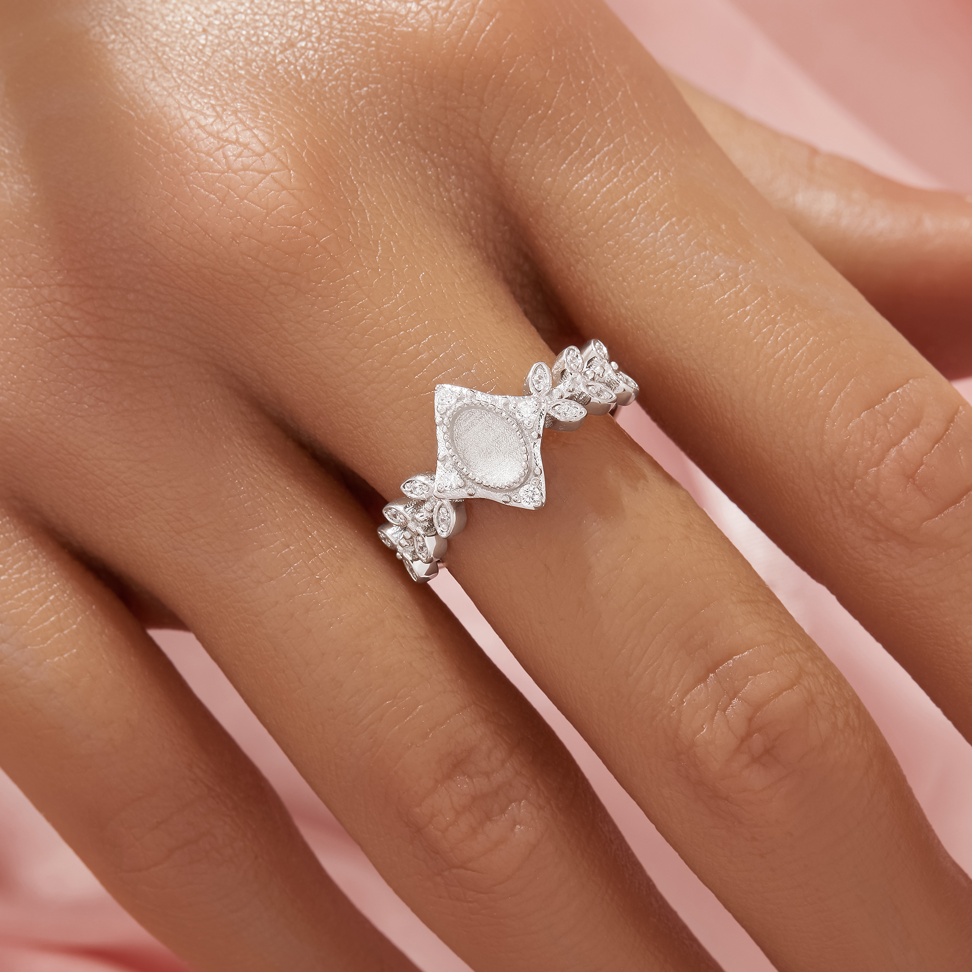 4x6MM Keepsake Breast Milk Resin Oval Bezel Ring Settings,Tree Branch Leaf Solid 925 Silver Ring,Art Deco Oval Ring,DIY Ring Supplies 1222134