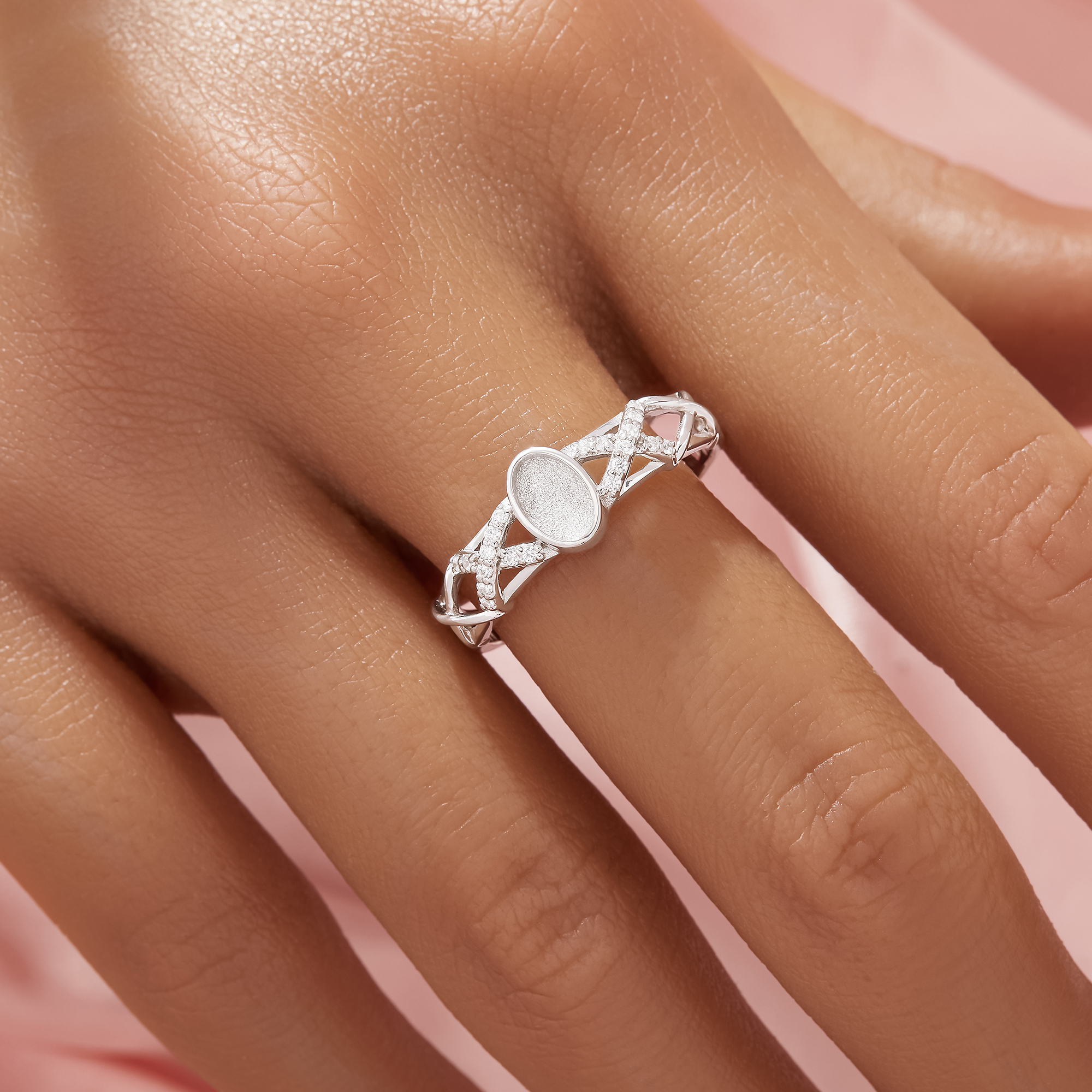 4x6MM Keepsake Breast Milk Resin Oval Bezel Ring Settings,Solid 925 Silver Ring,Art Deco Oval Ring,DIY Ring Supplies For Gemstone 1222135