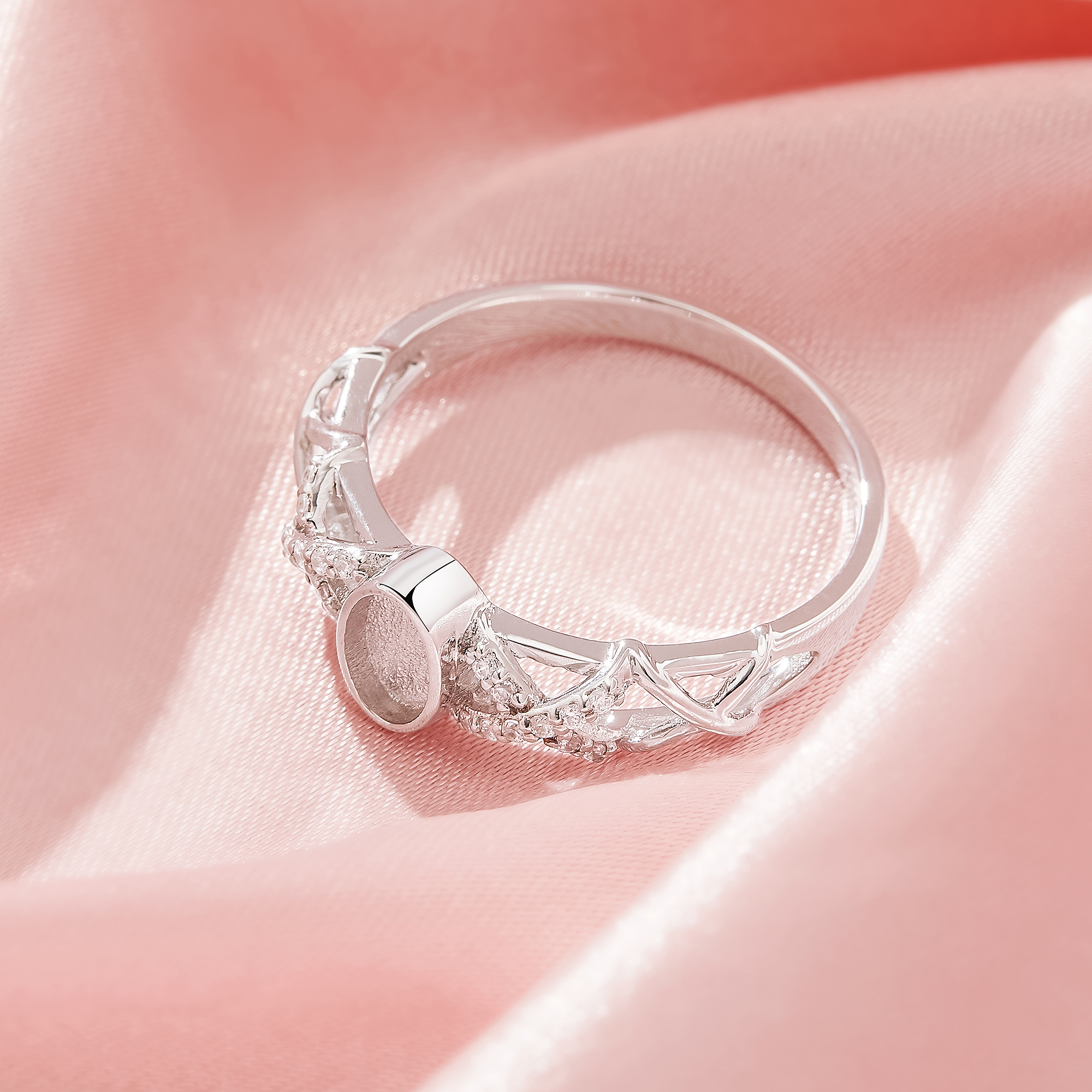 4x6MM Keepsake Breast Milk Resin Oval Bezel Ring Settings,Solid 925 Silver Ring,Art Deco Oval Ring,DIY Ring Supplies For Gemstone 1222135