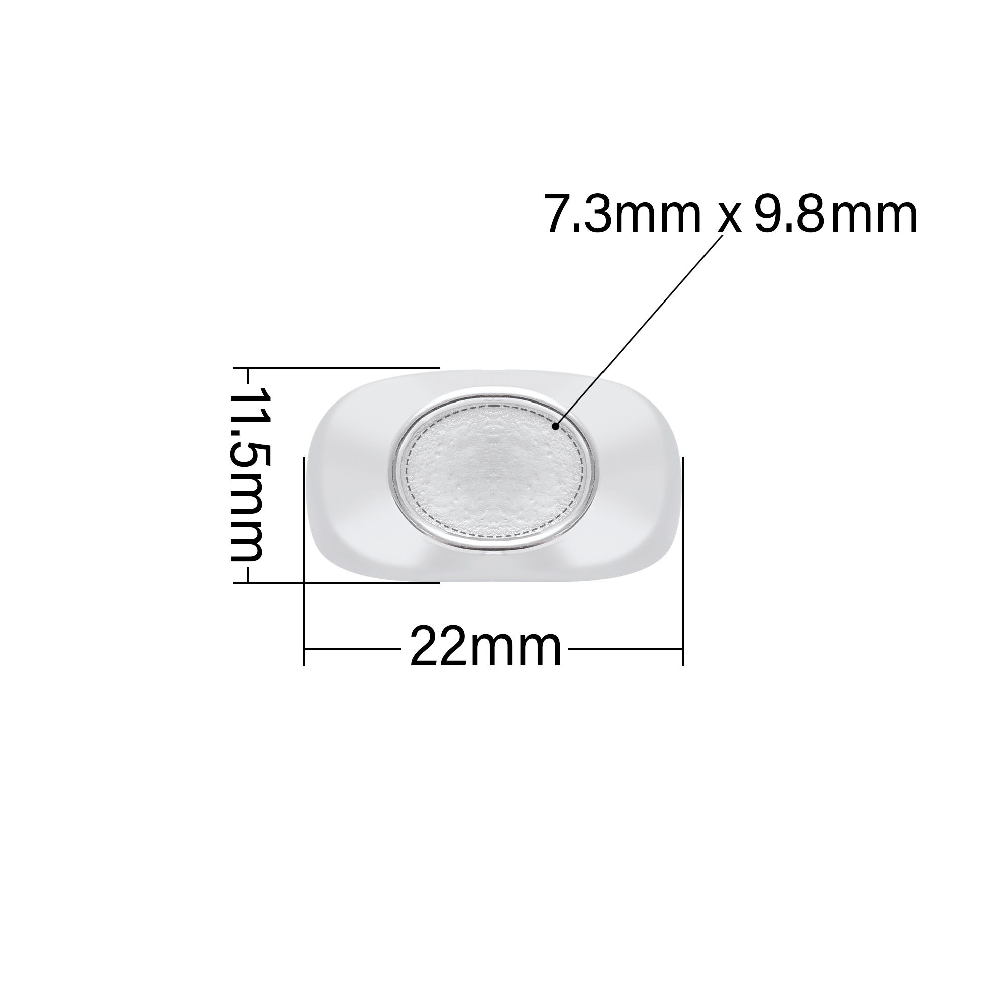 Keepsake Breast Milk Resin Oval Bezel Ring,316L Stainless Steel Silver Ring,Men's Ring,Wide Face DIY Ring Supplies 1222143 - Click Image to Close