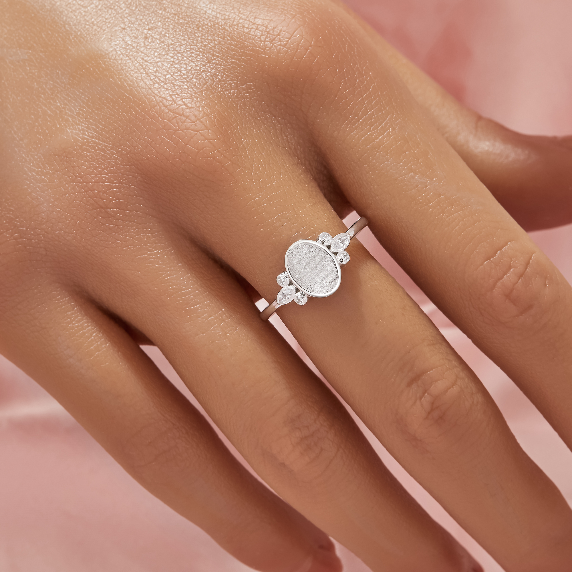 Keepsake Breast Milk Resin Oval Ring Bezel Settings,Vintage Styles Solid 925 Sterling Silver Ring,Art Deco Solid Back Ring,DIY Ring Supplies 1222149-1