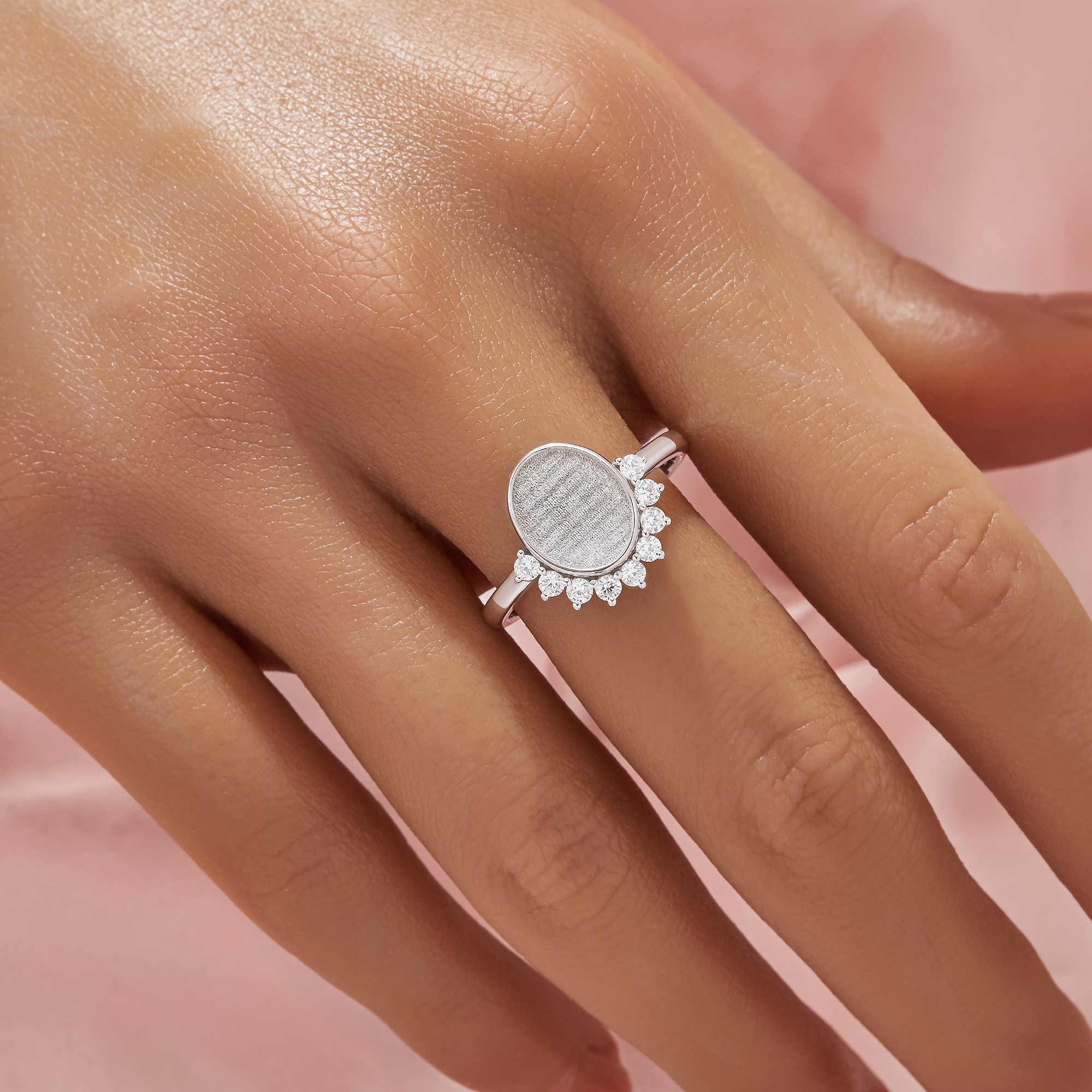 Keepsake Breast Milk Resin Oval Ring Bezel Settings,Solid 925 Sterling Silver Ring,Art Deco Solid Back Ring,DIY Ring Supplies For Gemstone 1222150-1