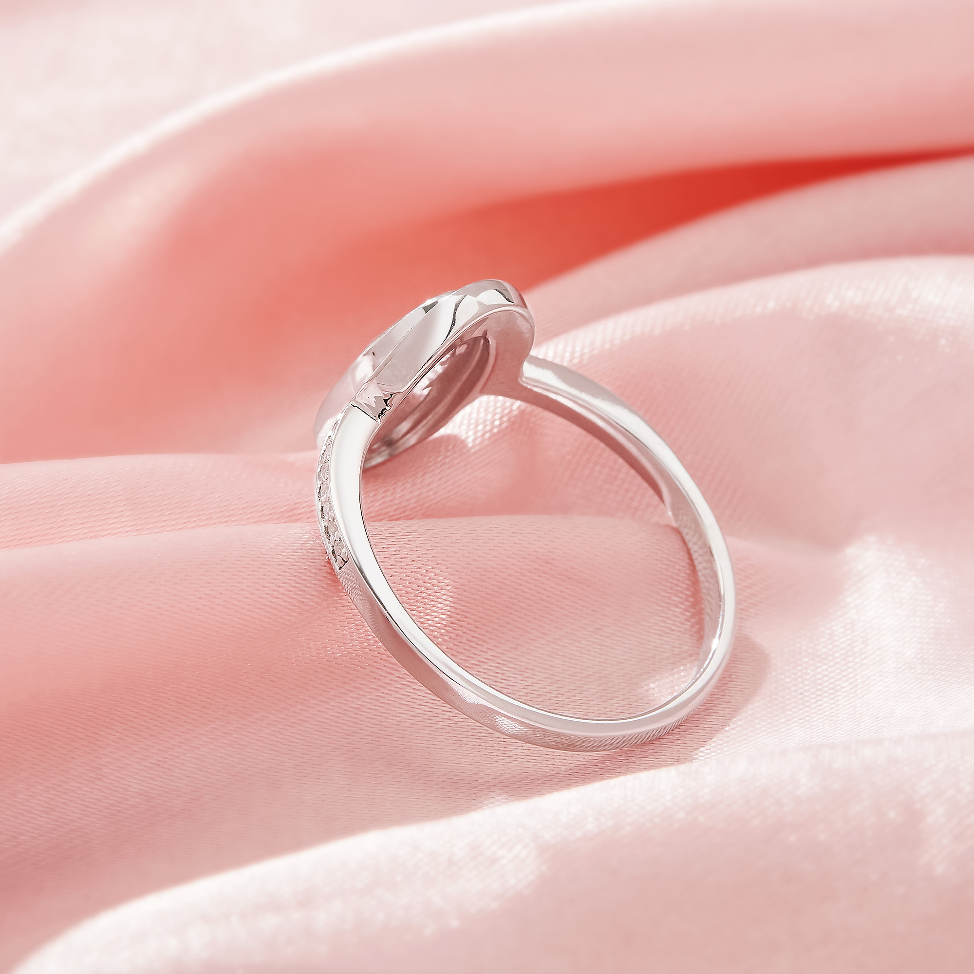 6x11MM Keepsake Breast Milk Resin Oval Ring Bezel Settings,Solid 925 Sterling Silver Ring,CZ Stone Art Deco Solid Back Ring,DIY Ring Supplies 1222154-1